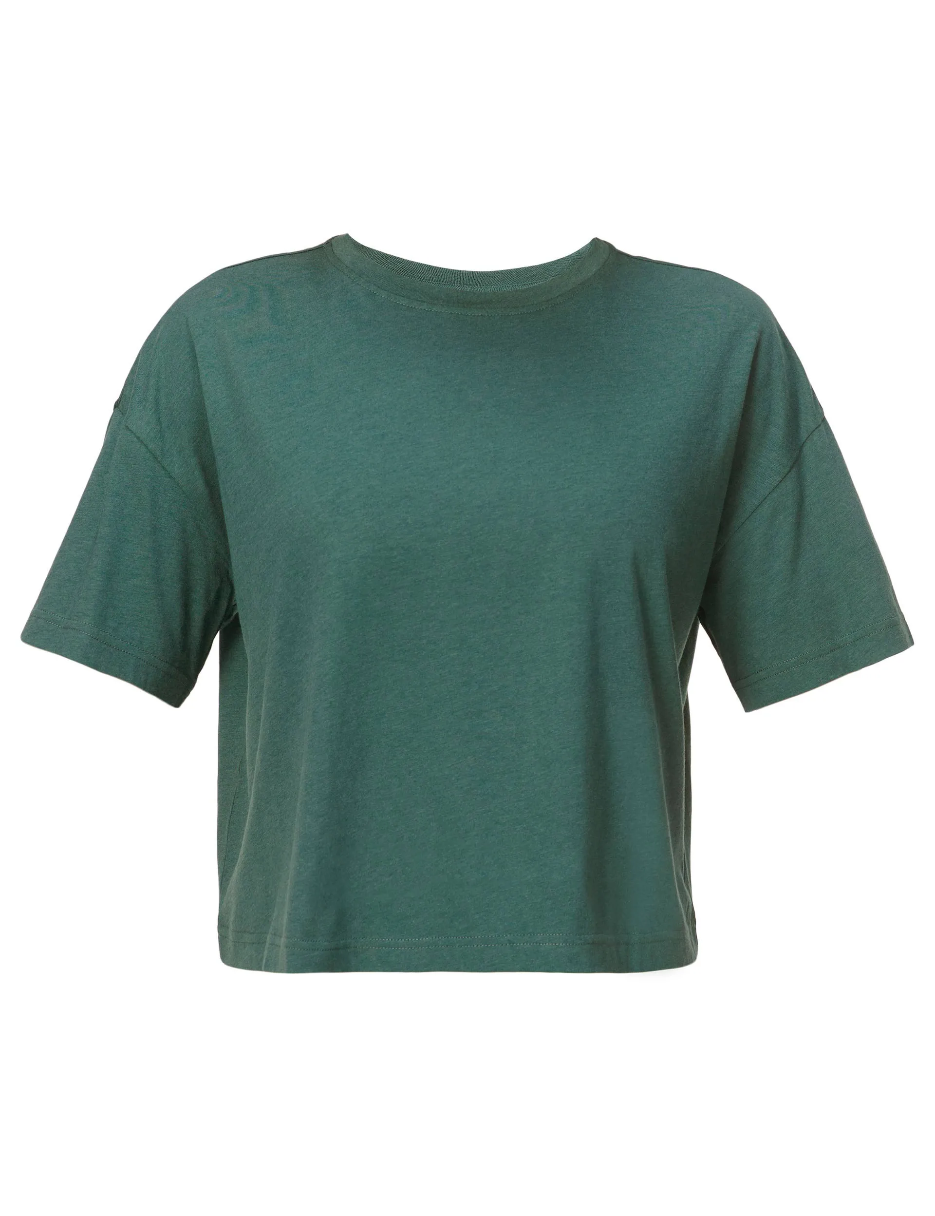 Essential Short Sleeve Crop T-Shirt - Glade Green