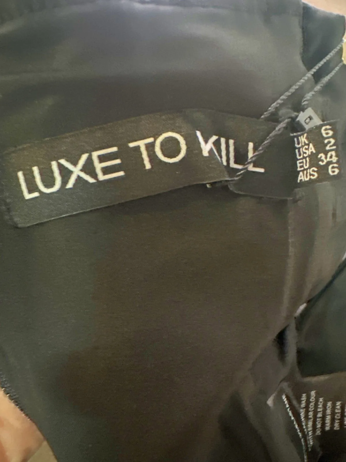 Luxe To Kill Black Lace Up Corset UK 6